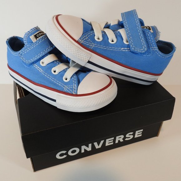 Converse Toddler Chuck Taylor All Star Lo Top 1V Strap/Lace Coast/Garnet/White
